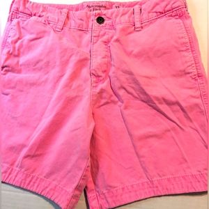 Abercrombie & Fitch Men's Button Fly Neon Pink Shorts, Size 33